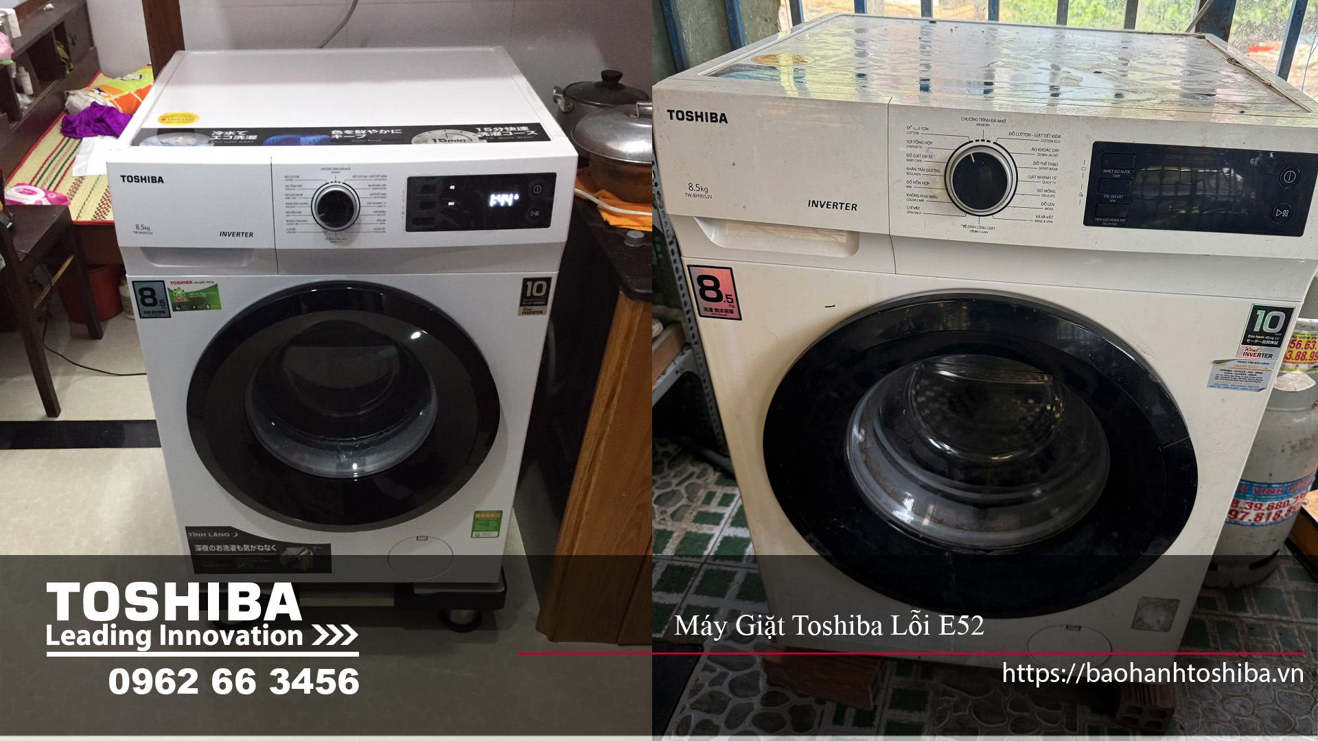 Máy giặt Toshiba lỗi E52 