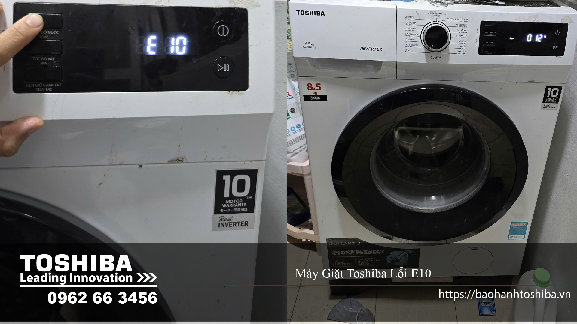 Máy giặt Toshiba lỗi E10 có nghĩa là gì?
